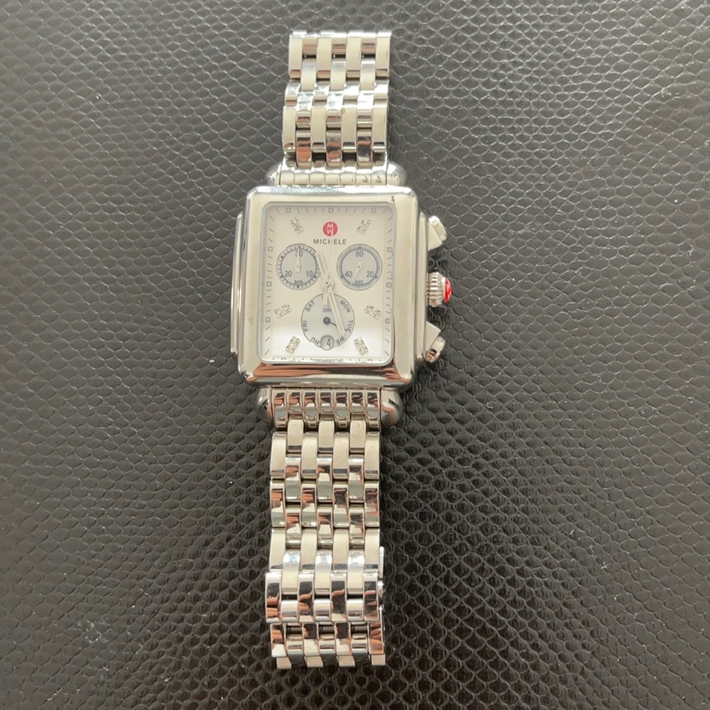 Michele square watch.